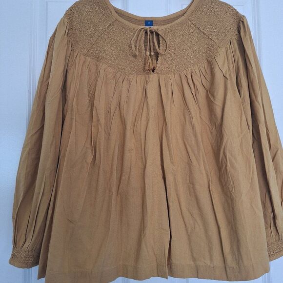 OLD Navy Tan Cotton  viscose  Women's Blouse size 3X - Picture 1 of 8